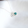30th Birthday Birthstone Sterling Silver Necklace, thumbnail 2 of 9