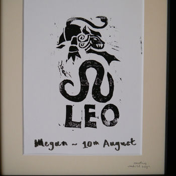 Leo Star Sign Personalised Print, 3 of 5