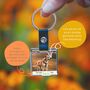 Personalised Dog Photo And Message Keyring, thumbnail 2 of 3