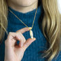 Gold Plated Feather Enamel Necklace, thumbnail 5 of 7