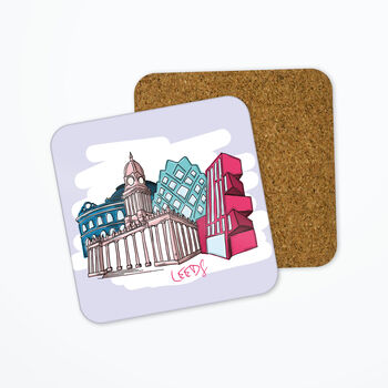 Personalised Leeds Skyline Coaster, 3 of 3