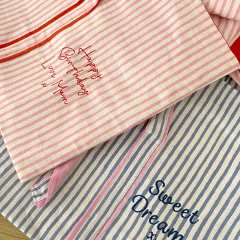 Personalised Stripe Kimono Bathrobe, 5 of 8