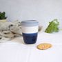 Ceramic Travel Mug With Grey Silicon Band, thumbnail 5 of 9