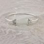 Bee Bangle In Sterling Silver, thumbnail 1 of 3
