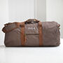 Personalised Vintage Overnight Holdall Brown, thumbnail 2 of 2