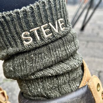Personalised Men's Walking Boot Socks, 2 of 5