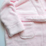 Personalised Pink Fleece Hooded Dressing Gown, thumbnail 6 of 6