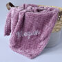 Personalised Dusty Pink Honeycomb Blanket For Baby, thumbnail 1 of 7