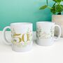 Mr And Mrs Personalised Golden Wedding Anniversary Mugs, thumbnail 1 of 4