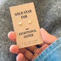 Sister Gift. Gold Star Earrings, thumbnail 1 of 3