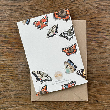 Illustrated Butterfly Greeting Card Blank Inside, 2 of 6