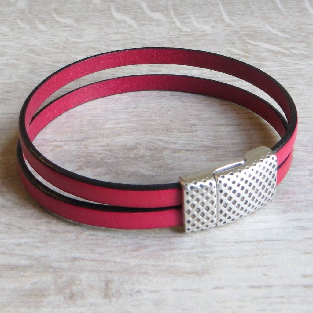 personalised real leather double strap bracelet by gracie collins ...