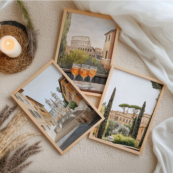 Set Of Three Rome, Italy Watercolour Art Prints, 4 of 8