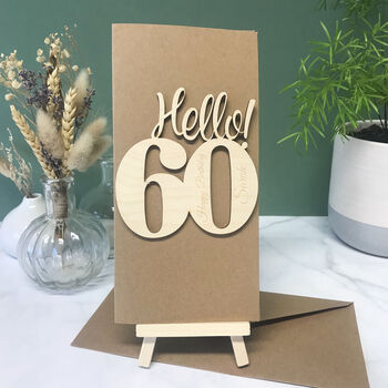 Personalised Hello 60 Birthday Card, 3 of 9