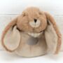 Brown Bunny Baby Toy Soother And Rattle Gift Set, thumbnail 3 of 4