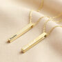 Personalised Solid 9ct Gold Bar Necklace, thumbnail 2 of 12