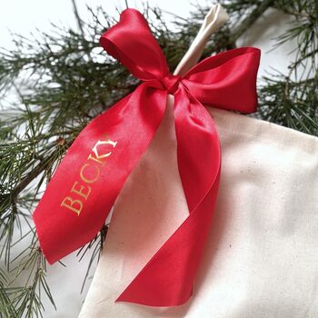 Bow Christmas Stocking Personalised, 5 of 9