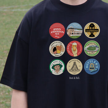 Cricket Beer Mats Oversized T Shirt, 11 of 11