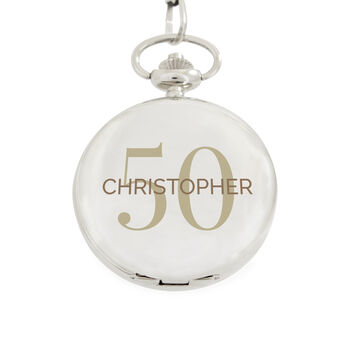 Personalised Big Age Pocket Fob Watch, 4 of 4