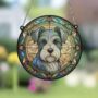 Schnauzer Stained Glass Effect Suncatcher, thumbnail 4 of 6