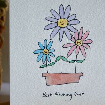 Personalised Flower Family Handmade Card, 6 of 6
