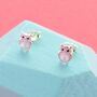 Owl Opal Detail Stud Earings, thumbnail 1 of 2