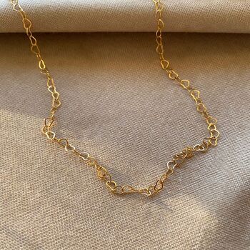 Hearts Love Chain Necklace In Sterling Silver, 3 of 8