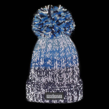 Blue Gradient Reflective Super Bobble Hat, 2 of 3