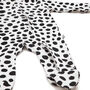 Dalmatian Print Zip Up Baby Sleepsuit, Organic Cotton, thumbnail 3 of 4