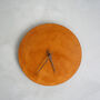 Modern Brown Leather Wall Clock, thumbnail 1 of 7