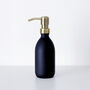 Matt Black Glass Bottle With Brushed Gold Metal Pump, thumbnail 6 of 9