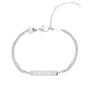 Personalised Sparkling Petite Cosmic Star Bar Bracelet In Silver, thumbnail 1 of 2