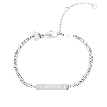 Personalised Sparkling Petite Cosmic Star Bar Bracelet In Silver, 6 of 10