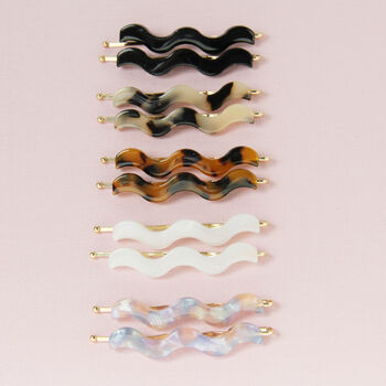 Set Of Two Wave Hair Clips, 2 of 9
