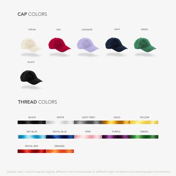 Custom Wedding Style Embroidered Cap For Wife Bride Groomsman Bridesmaids, 3 of 6