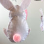 Pink Bunnies Baby Mobile, thumbnail 5 of 7