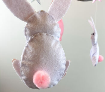 Pink Bunnies Baby Mobile, 5 of 7