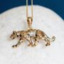 Yellow Gold Plated Leopard Necklace, thumbnail 2 of 12