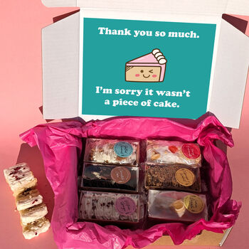 Personalised Six Mini Loaf Cakes Thank You Gift Box, 3 of 5