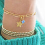 Star Charm Bracelet With Birthstone Star, thumbnail 1 of 7