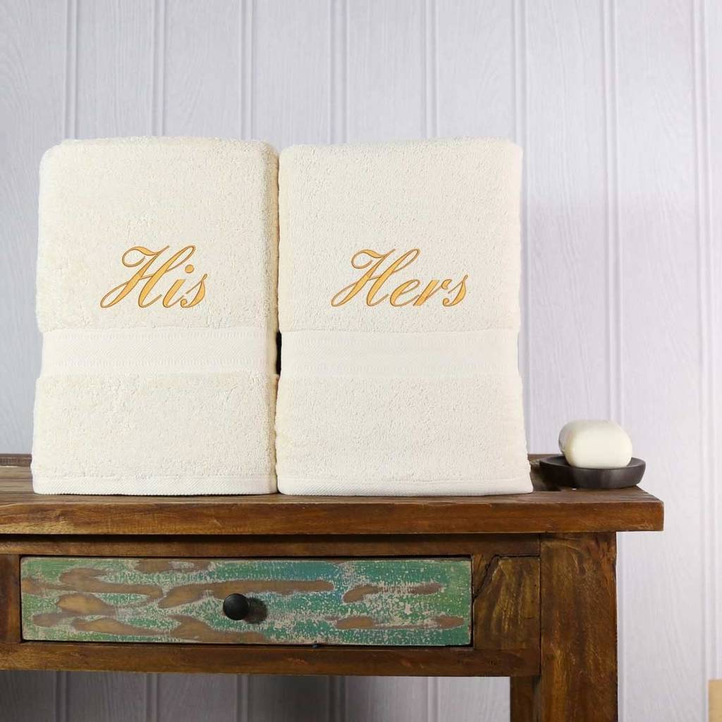 his and hers bath towels by duncan stewart