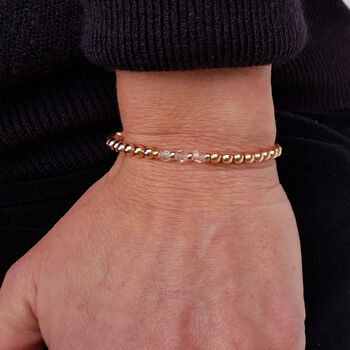 April Crystal And Gold Filled Birthstone Bracelet, 2 of 5