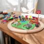 Personalised Coloured Wooden Name Train With Zoo Pack, thumbnail 1 of 7