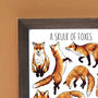 Foxes Watercolour Art Print, thumbnail 5 of 8