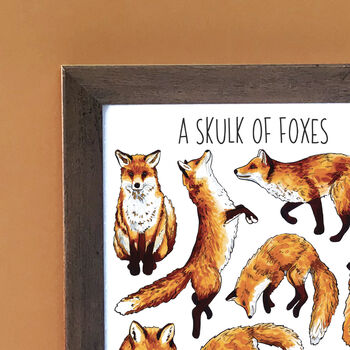 Foxes Watercolour Art Print, 5 of 8