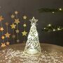 Light Up Glass Christmas Tree Hanging Decoration, thumbnail 1 of 3