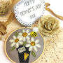 Personalised Mothers Day Flowerpot Embroidered Card, thumbnail 3 of 9