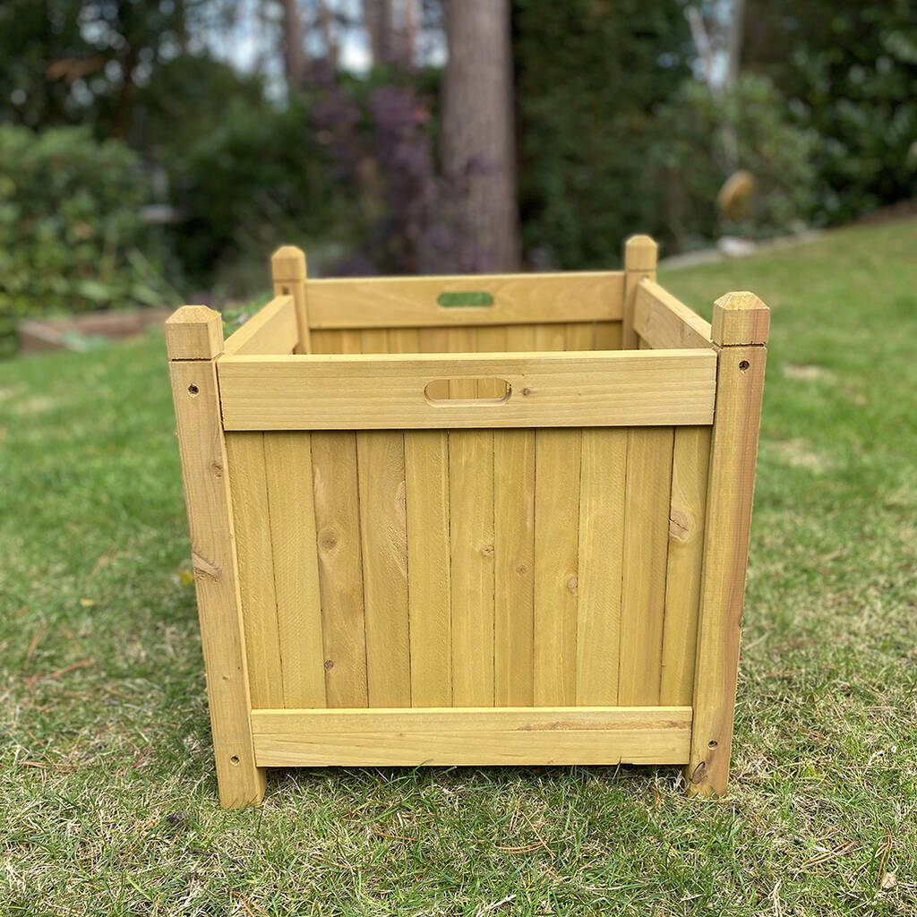 Pair Of Buckingham Wooden Patio Planters By Garden Selections