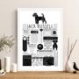 Personalised Jack Russell Terrier Dog Trait Fact Print, thumbnail 6 of 7