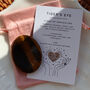 Tiger’s Eye Worry Stone Gift With Pouch And Card, thumbnail 2 of 5